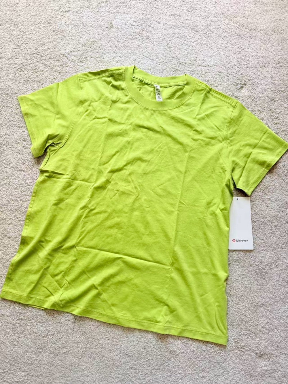 lululemon athletica Lime Green Short Sleeve Crew Tee